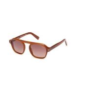 Gradient Brown Zonnebril Shiny Light Brown Ermenegildo Zegna , Brown ,...