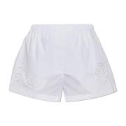 Katoenen shorts Versace , White , Dames