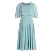 Korte Mouw Chiffon Jurk vera mont , Blue , Dames