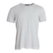 Luxe Wit Katoenen T-shirt Dolce & Gabbana , White , Heren