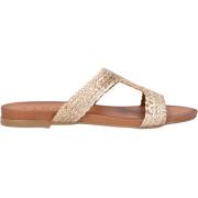 Gouden Mila Slipper met H-Vormige Band Tango , Yellow , Dames