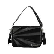 Zwarte Polyethyleen Schoudertas met Verstelbare Band Desigual , Black ...