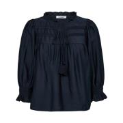 Kanten Strik Blouse Co'Couture , Blue , Dames