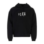 Stijlvol Zwart Katoenen Sweatshirt Dsquared2 , Black , Heren