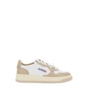 Beige Geperforeerde Sneakers Veters Rubberen Zool Autry , Beige , Dame...