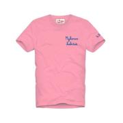 Geborduurd Portofino Mykonos T-shirt MC2 Saint Barth , Pink , Heren