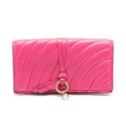 Pre-owned Leather wallets Chloé Pre-owned , Pink , Dames