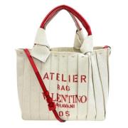 Pre-owned Canvas handbags Valentino Vintage , White , Dames
