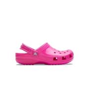 Neon Classic Klompen - Roze Ronde Neus Crocs , Pink , Dames