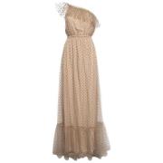 Pre-owned Tulle dresses Gucci Vintage , Beige , Dames