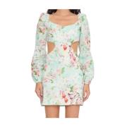 Bloemen Cut-Out Mini Jurk MC2 Saint Barth , Multicolor , Dames