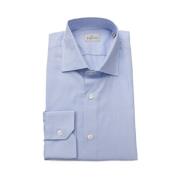 Elegante Franse Kraag Shirt Bagutta , Blue , Heren