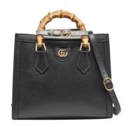 Pre-owned Leather totes Gucci Vintage , Black , Dames