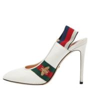 Pre-owned Leather heels Gucci Vintage , White , Dames