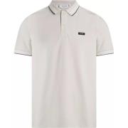 Stretch Pique Multi Slim Fit Polo Calvin Klein , Beige , Heren