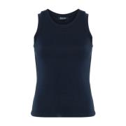 Blauwe Geborduurde Mouwloze Top Max Mara , Blue , Dames