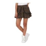 Kleine Bloemen Mini Ruffle Rok Colourful Rebel , Multicolor , Dames