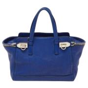 Pre-owned Leather totes Salvatore Ferragamo Pre-owned , Blue , Dames