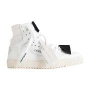 Wit Zwart High-Top Sneakers Off White , White , Heren