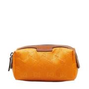 Pre-owned Leather clutches Gucci Vintage , Orange , Dames