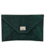 Pre-owned Suede clutches Jimmy Choo Pre-owned , Green , Dames