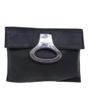 Pre-owned Leather clutches Louis Vuitton Vintage , Black , Dames