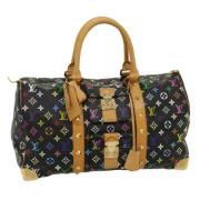 Pre-owned Canvas handbags Louis Vuitton Vintage , Black , Dames