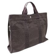 Pre-owned Canvas handbags Hermès Vintage , Gray , Dames