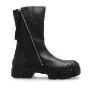 Leren platform enkellaarzen Vic Matié , Black , Dames