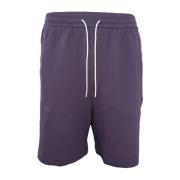 Regular Fit Paarse Logo Shorts Emporio Armani , Purple , Heren