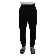 Zwarte Katoenen Joggingbroek Dolce & Gabbana , Black , Heren