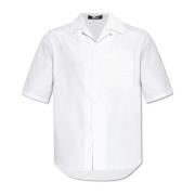 Shirt met patroon op de achterkant Versace , White , Heren