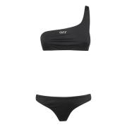Zwarte Zwemkleding Dames Accessoires Ss24 Off White , Black , Dames