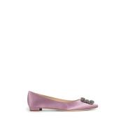 Roze Kristal Gesp Blokhak Manolo Blahnik , Pink , Dames