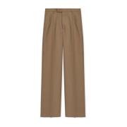 Beige Broek Losse Pasvorm Aw23 Gucci , Beige , Heren