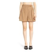 Beige High-Waisted Leg Crease Broek Max Mara , Beige , Dames