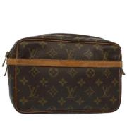 Pre-owned Canvas clutches Louis Vuitton Vintage , Brown , Dames