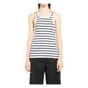 Gestreepte Geribbelde Tanktop Jean Paul Gaultier , White , Dames