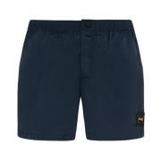 Short Effetto Shantung Lucido F**k , Blue , Heren