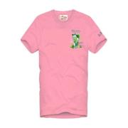 Casual T-shirt voor Mannen MC2 Saint Barth , Pink , Heren