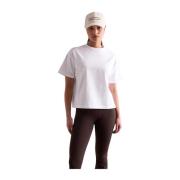 Witte Boxy T-shirt Aim'n , White , Dames