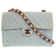 Pre-owned Fabric chanel-bags Chanel Vintage , Blue , Dames