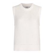 Gebreide Top met Ronde Hals Masai , White , Dames