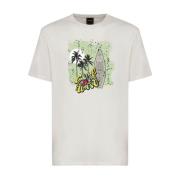 T-Shirt MET Grafische Print F**k , White , Heren