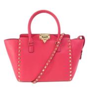 Pre-owned Leather totes Valentino Vintage , Pink , Dames