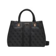 Zwarte schoudertas met gouden details Guess , Black , Dames