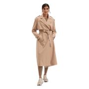 Beige Tech Trench Coat Aim'n , Beige , Dames