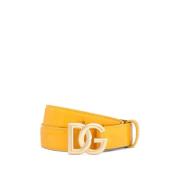 Stijlvolle Leren Riem Dolce & Gabbana , Yellow , Dames