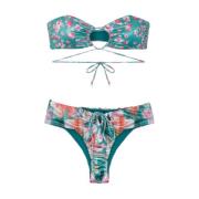 Gedrukte Bandeau Bikini Set Glitch Me-Fui , Multicolor , Dames