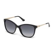 Metalen Frame Zonnebril voor Vrouwen Guess , Black , Dames